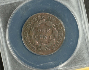 1829 LARGE CENT ANACS CERTIFIED GOOD 6 CLEANED #5826
