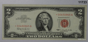 1963 $2 RED SEAL UNITED STATES NOTE STAR * AU+ NICE! #11723
