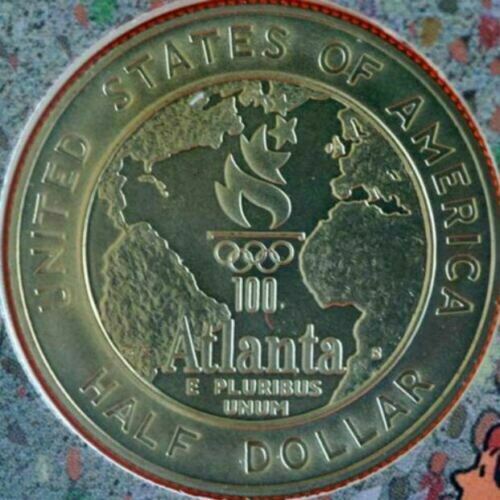 1995 Young Collector's Edition Atlanta Olympics Basketball Half Dollar Coin 7853