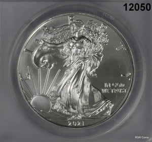 2021 S SILVER EAGLE ANACS CERTIFIED MS70 EMERGENCY PRODUCTION 1ST STRIKE! #12050