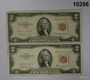 LOT OF 20 1953 C/A US NOTES RED SEAL CIRCULATED! #10296